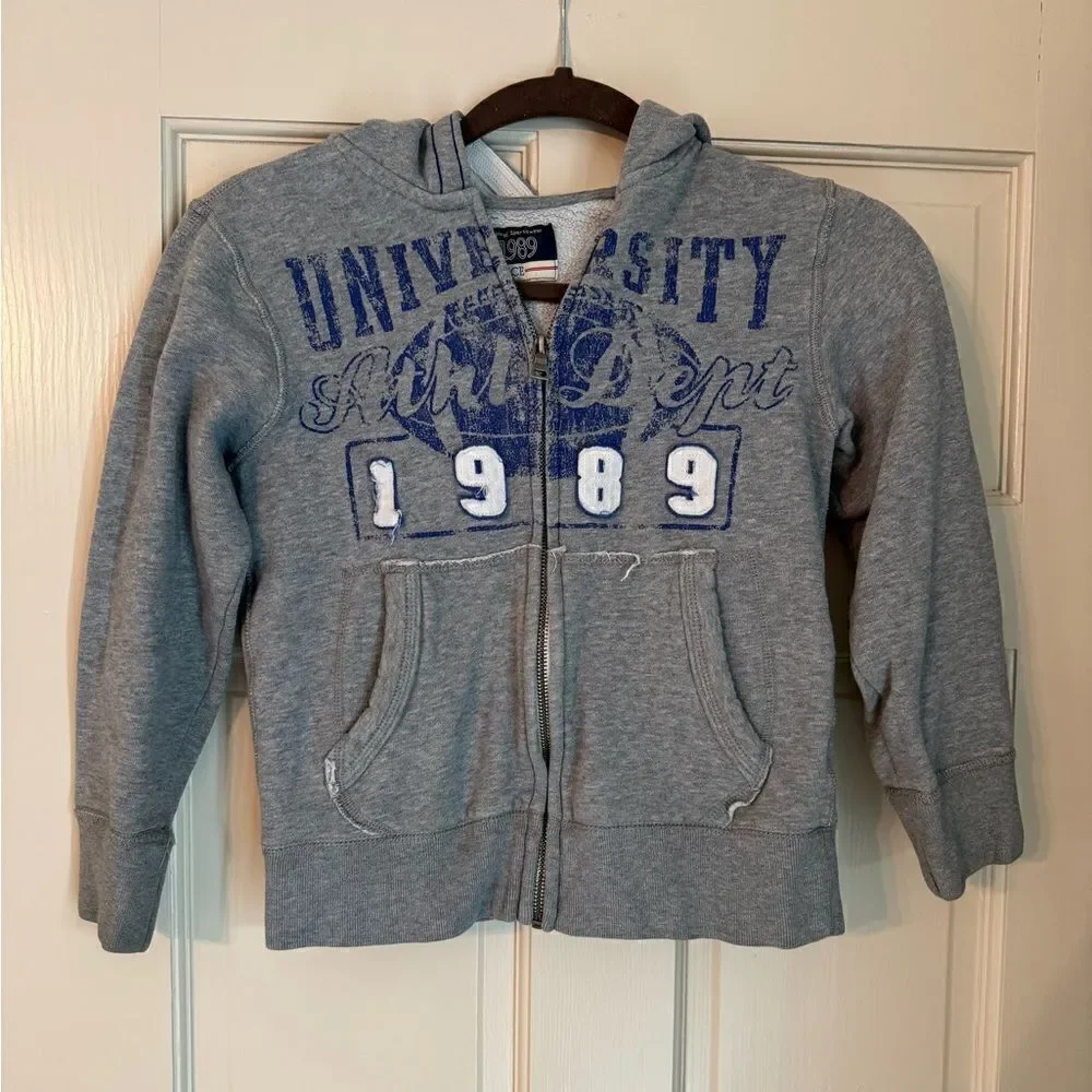 Boys The Children’s Place Zip Up Hooded Jacket Sz 7/8 M